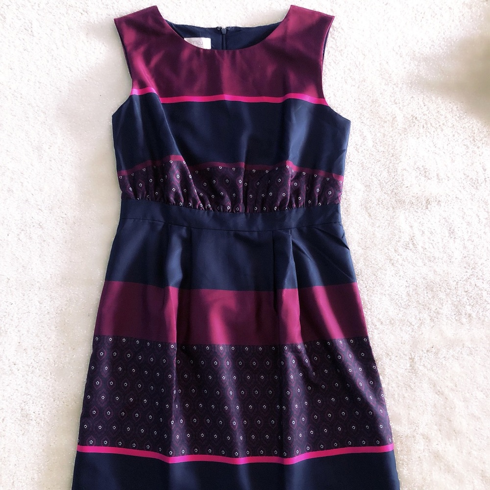 Loft sleeveless striped dress